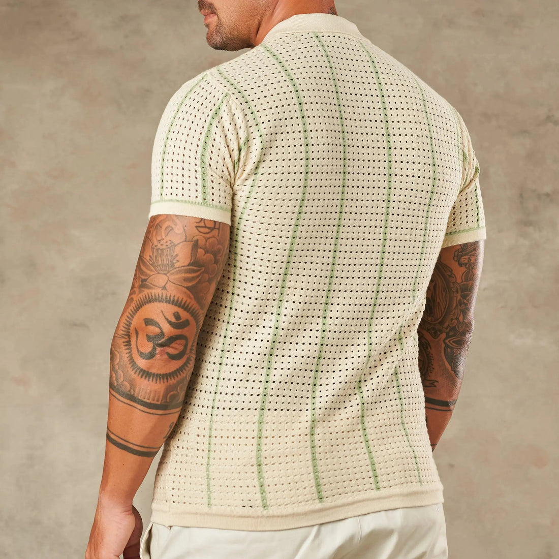 Vertical Pointelle Button Down  - Legacy London