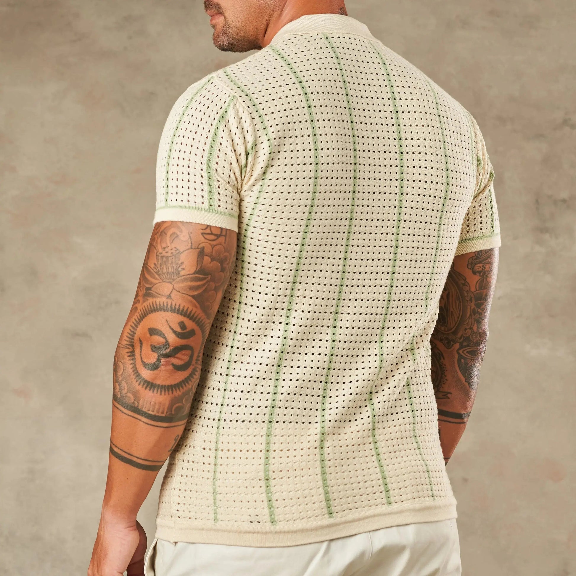 Vertical Pointelle Button Down  - Legacy London