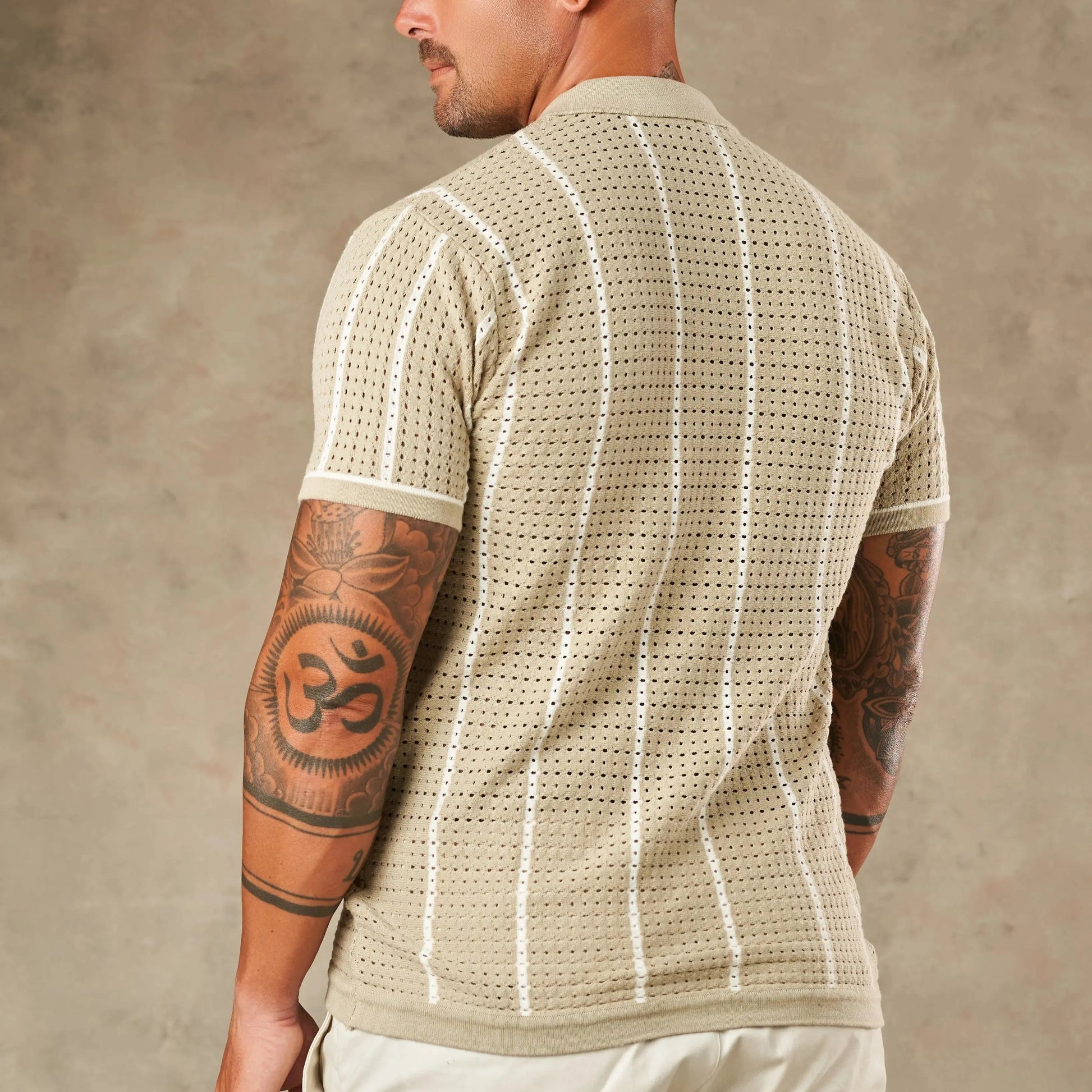 Vertical Pointelle Button Down  - Legacy London