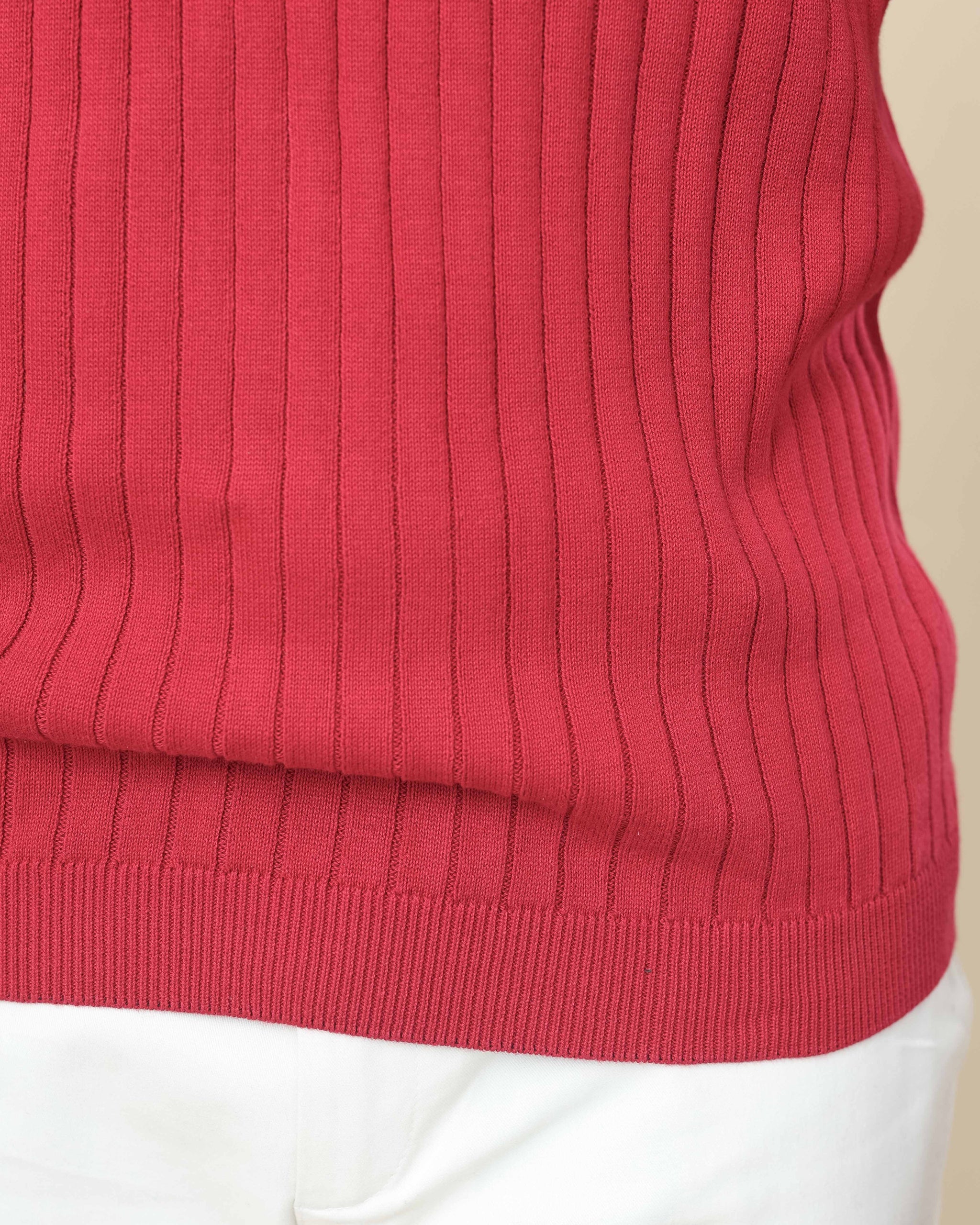 Vintage Striped Flat Knit Cotton Polo  - Legacy London