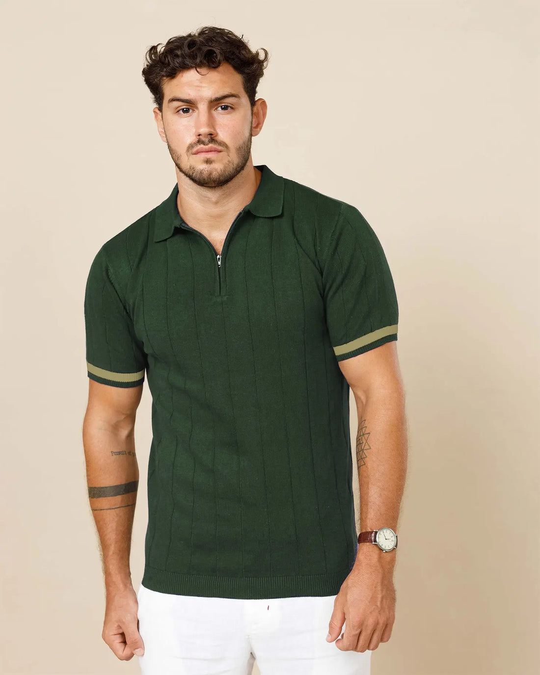 Wide Rib Knitted Polo Legacy London