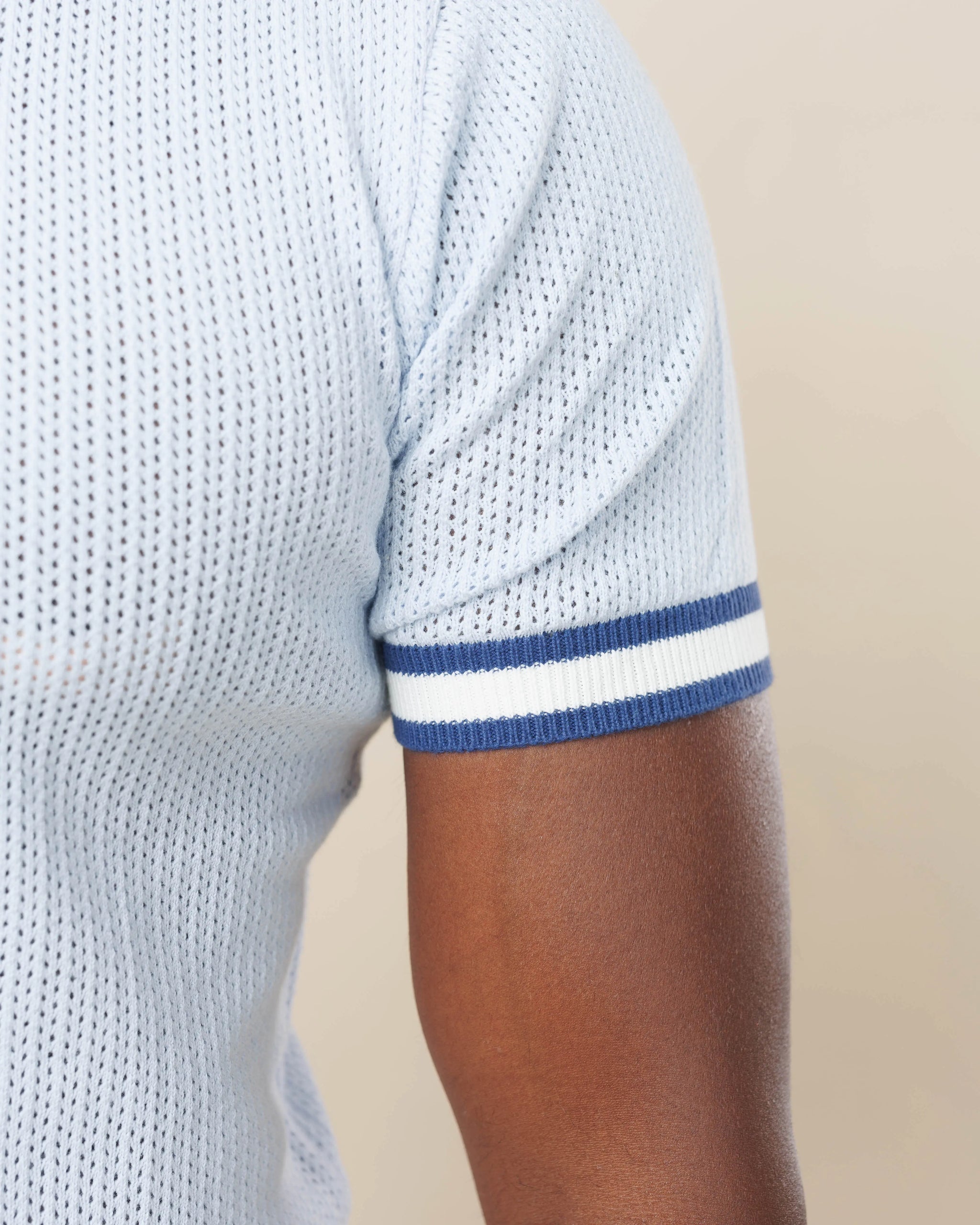 Zig Zag Jacquard Cotton Polo  - Legacy London