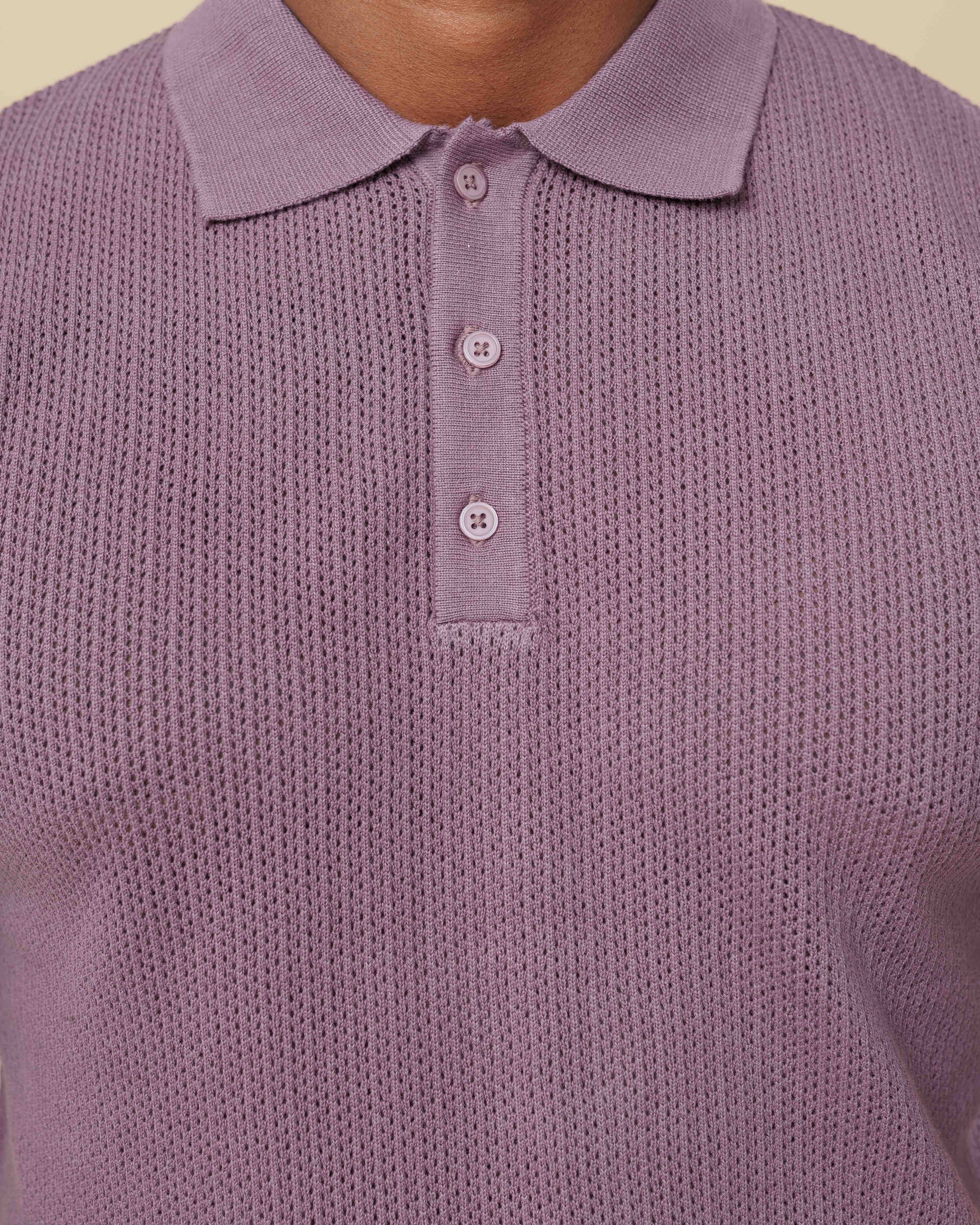 Zig Zag Jacquard Cotton Polo  - Legacy London