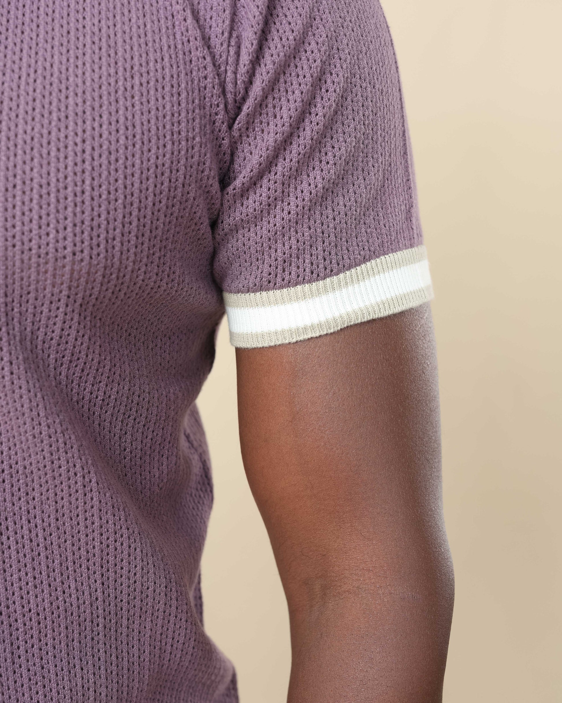 Zig Zag Jacquard Cotton Polo  - Legacy London