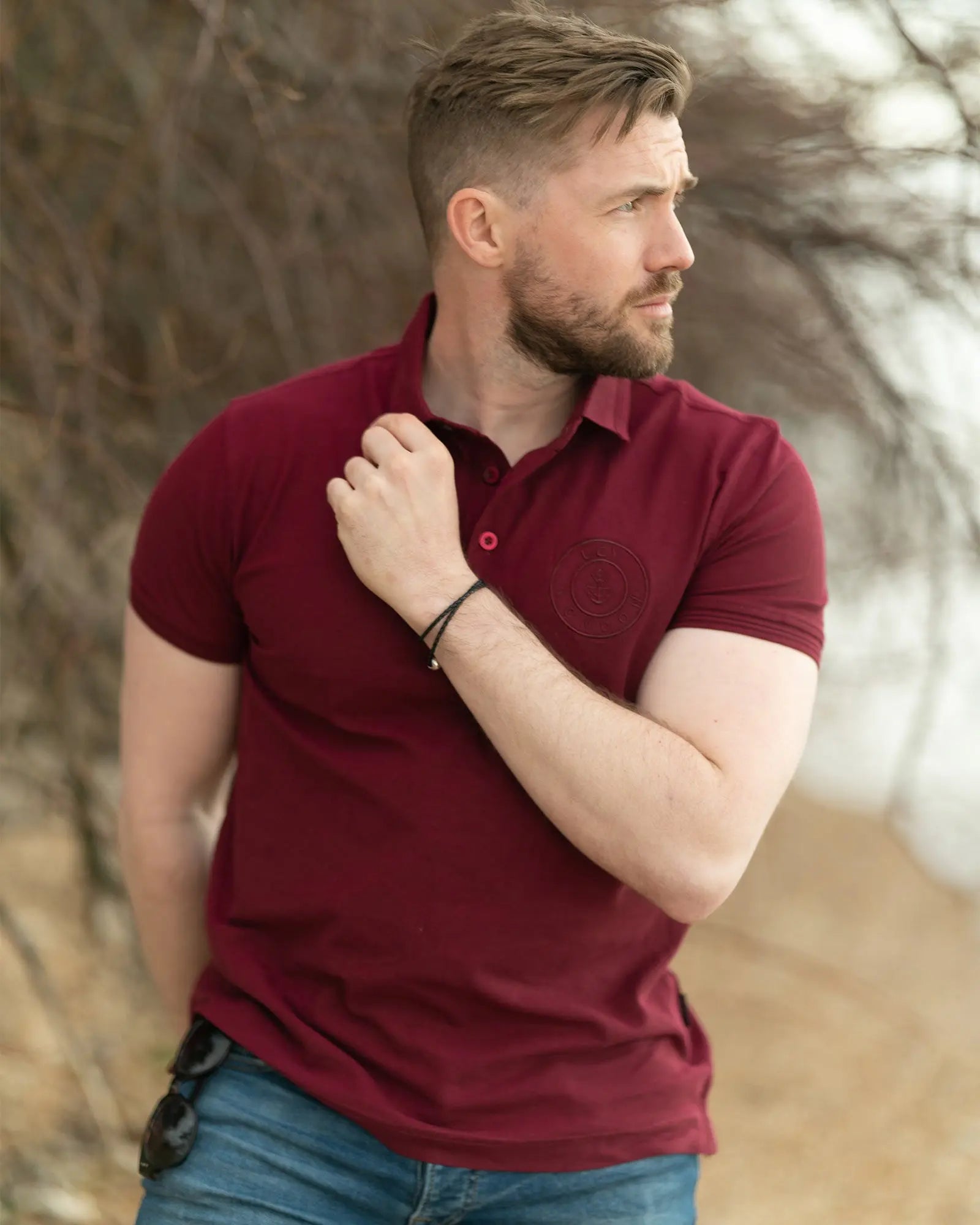 Legacy London | Embroidered Pocket Circle Logo Polo Shirt Legacy London
