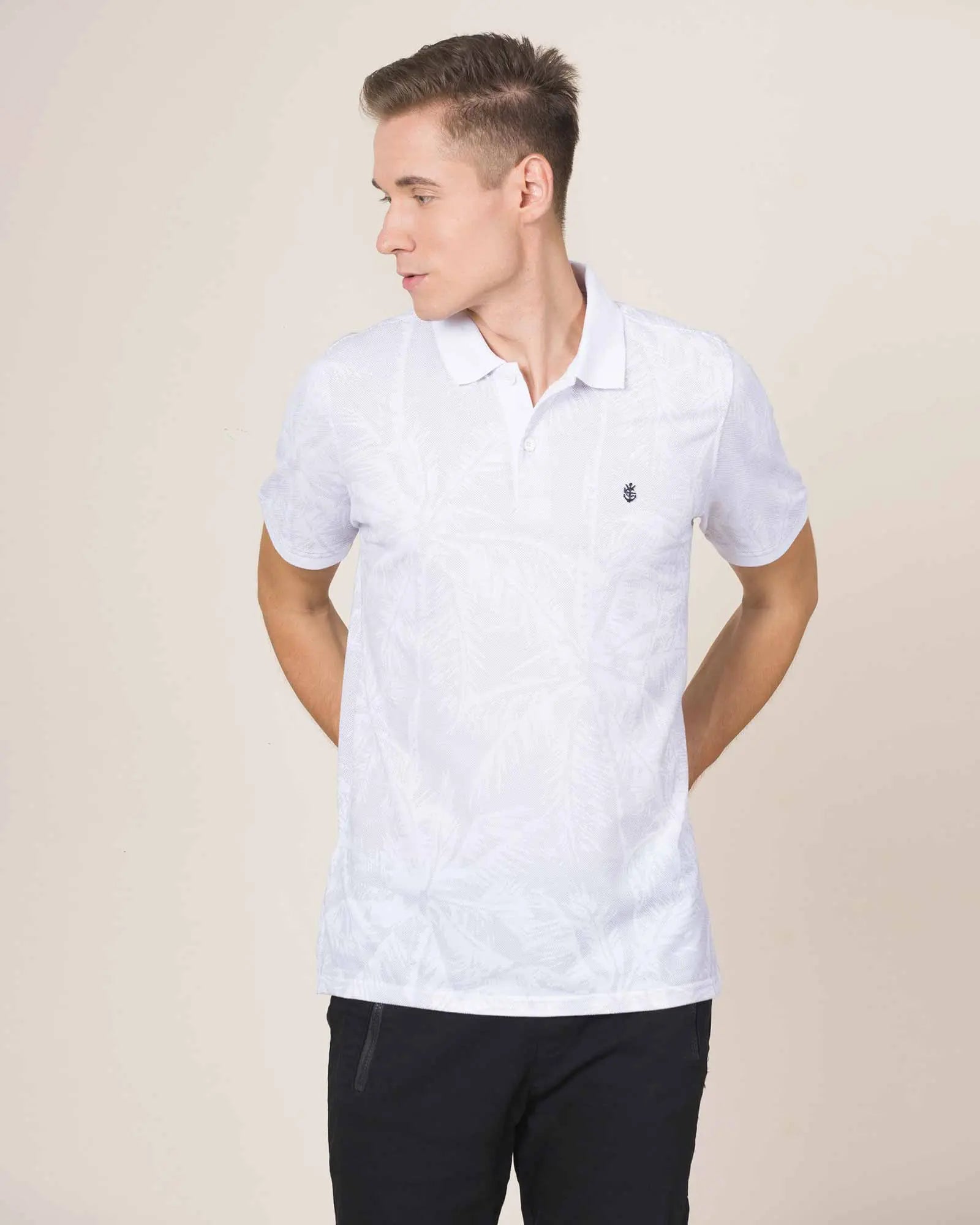 Legacy London | Art of Summer - Printed Pique Men's Short Sleeved Polo Shirt Legacy London