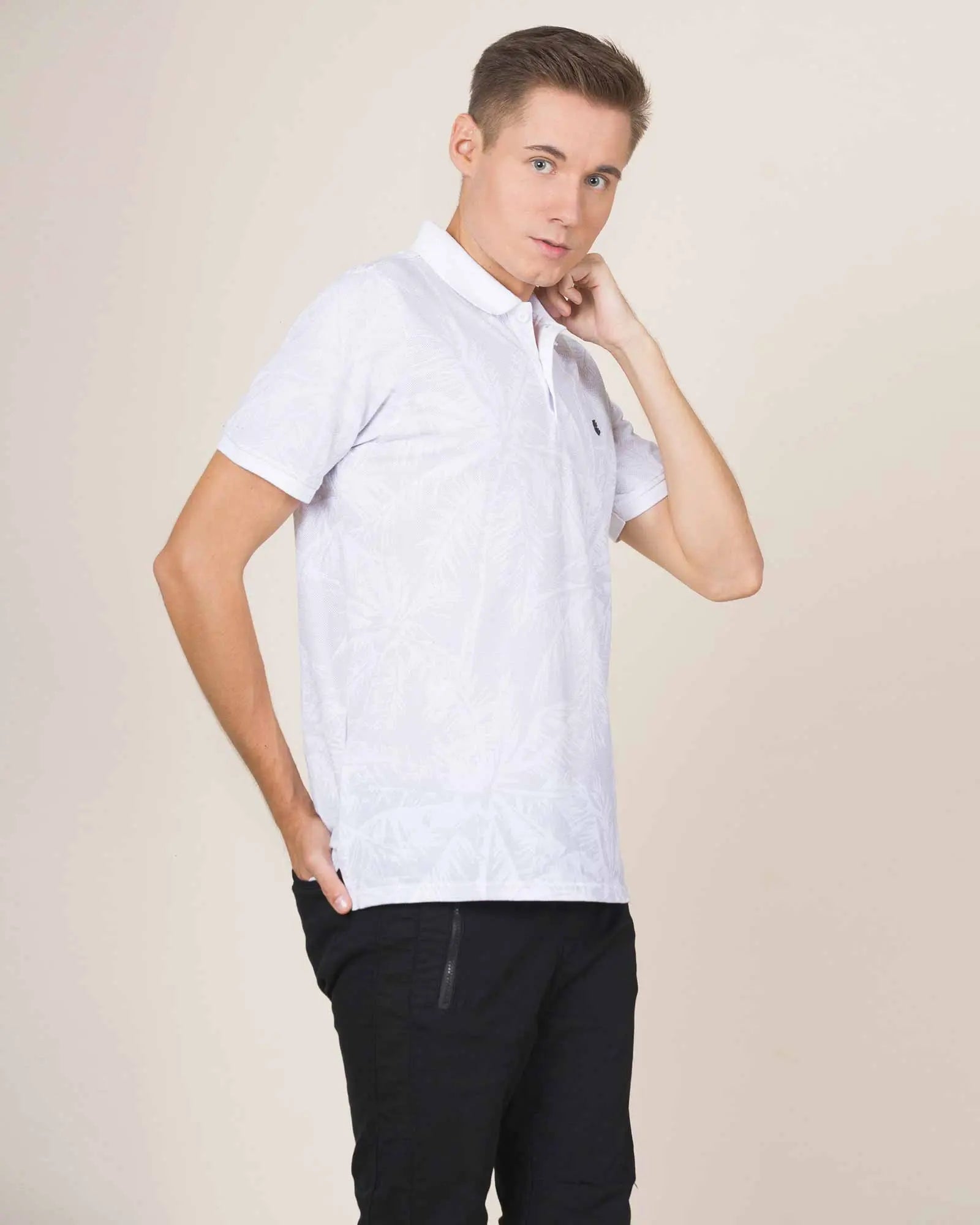 Legacy London | Art of Summer - Printed Pique Men's Short Sleeved Polo Shirt Legacy London