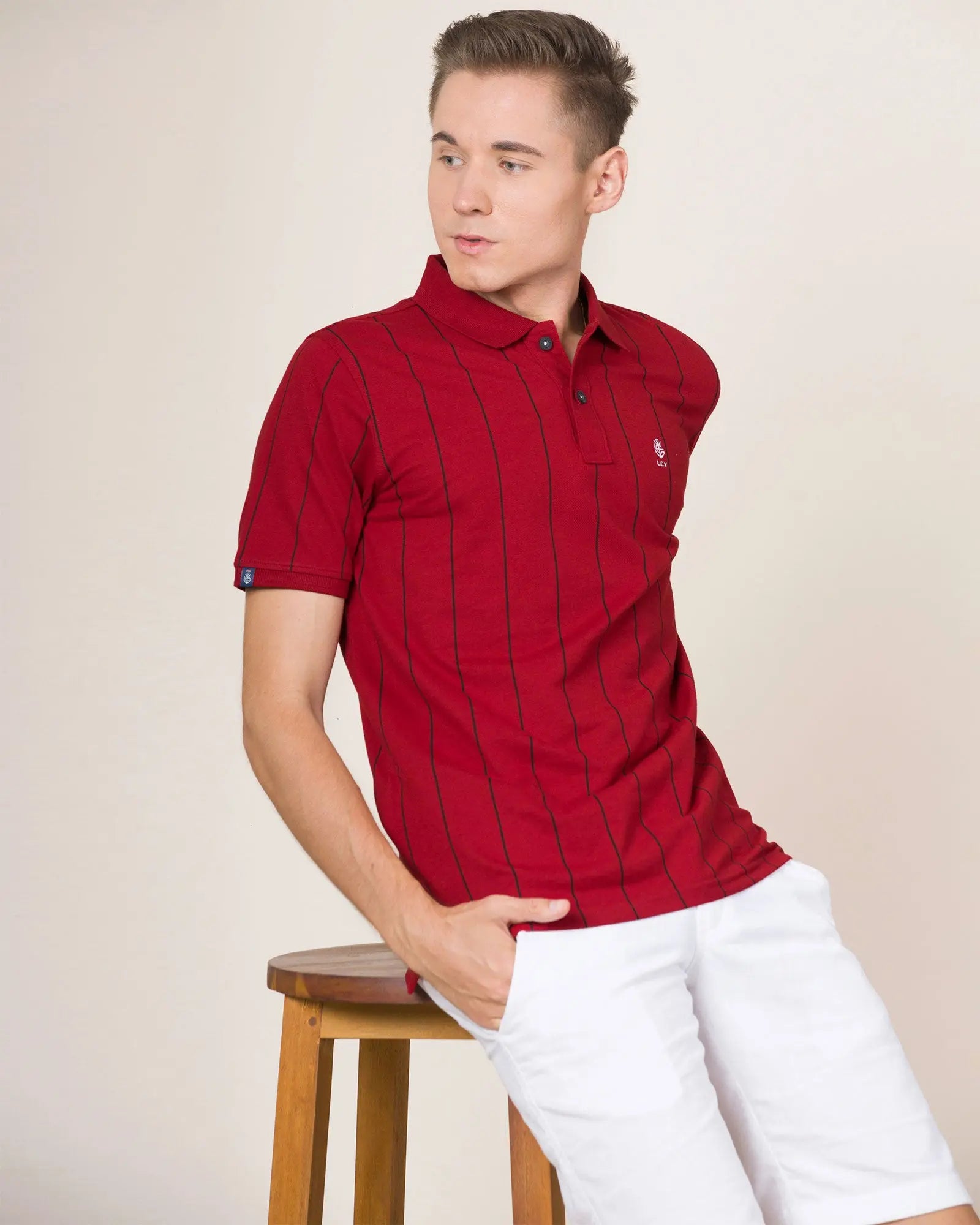 Legacy London | Line Classics - Vertical Striped Men's Sports Polo Shirt Legacy London