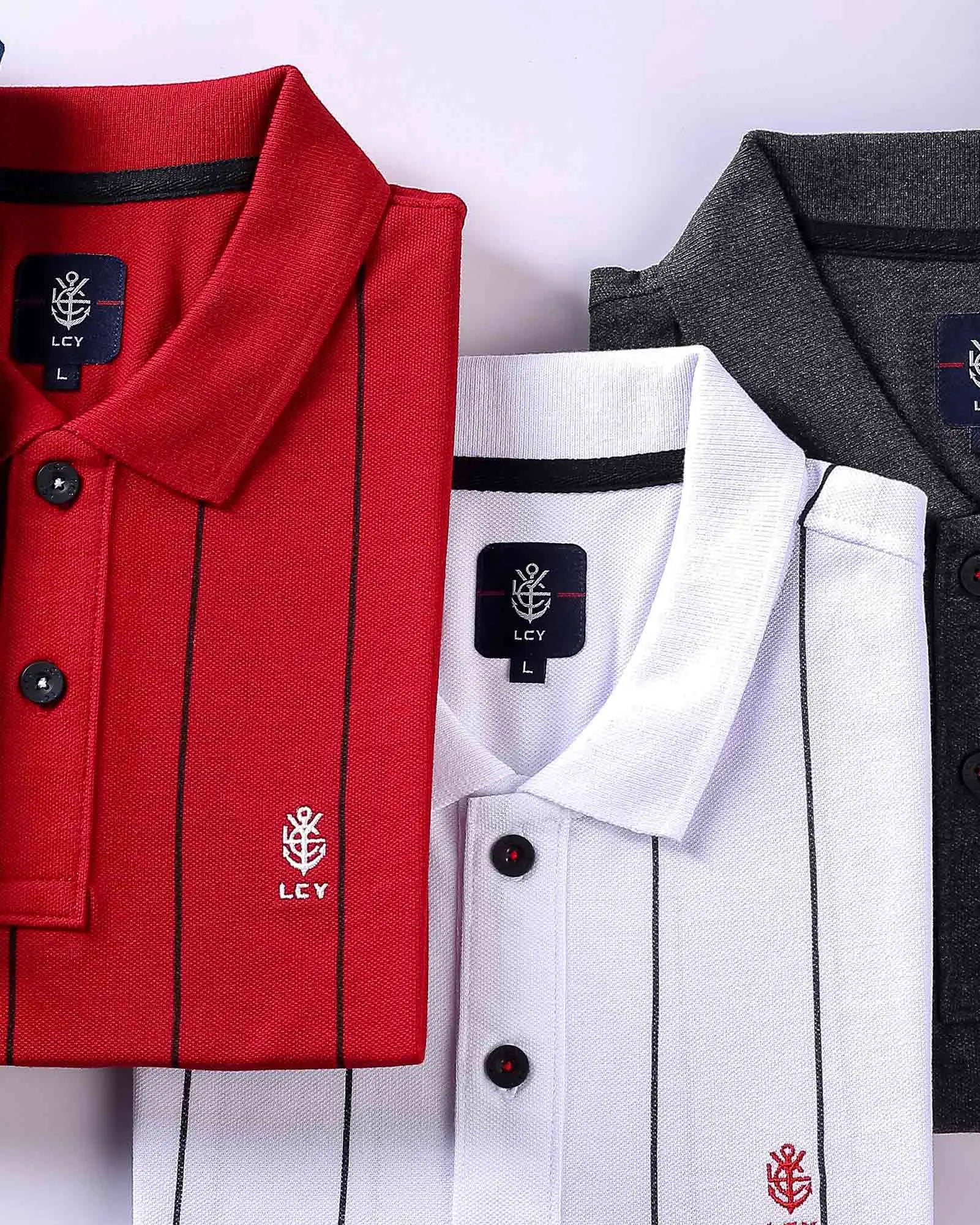 Legacy London | Line Classics - Vertical Striped Men's Sports Polo Shirt Legacy London