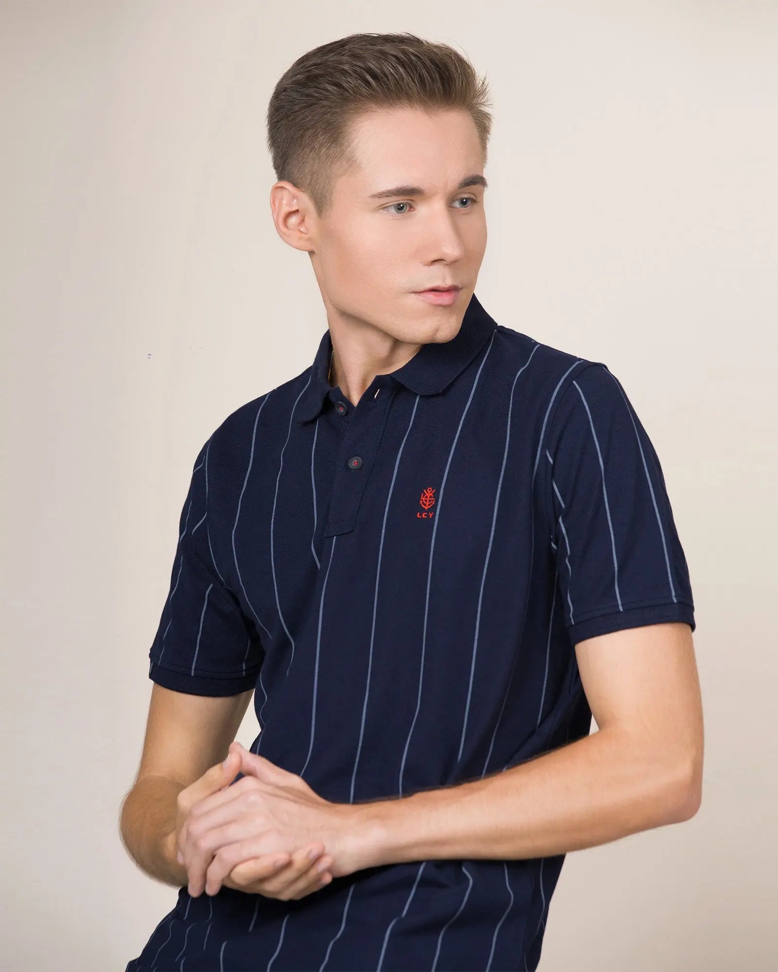 Legacy London | Line Classics - Vertical Striped Men's Sports Polo Shirt Legacy London